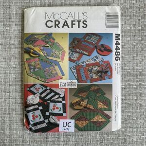 McCalls 4486 Fat Quarters Quilt Pattern Runner Placemats Napkins UNCUT